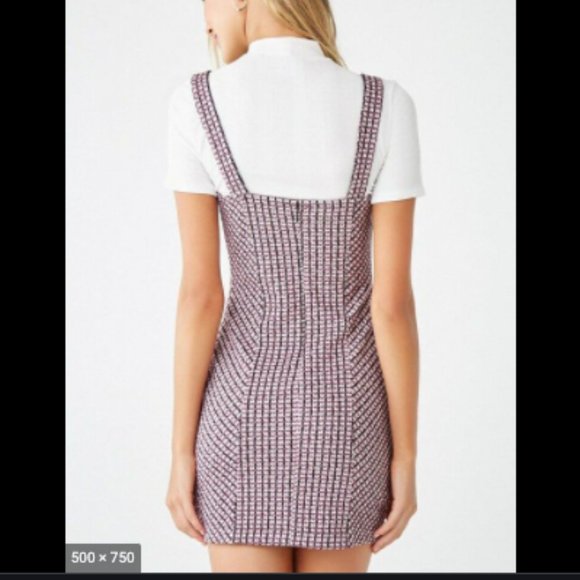 Forever 21 Tweed Pinafore Dress with buckle straps - Picture 4 of 10